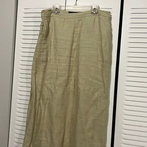 Beige linen skirt